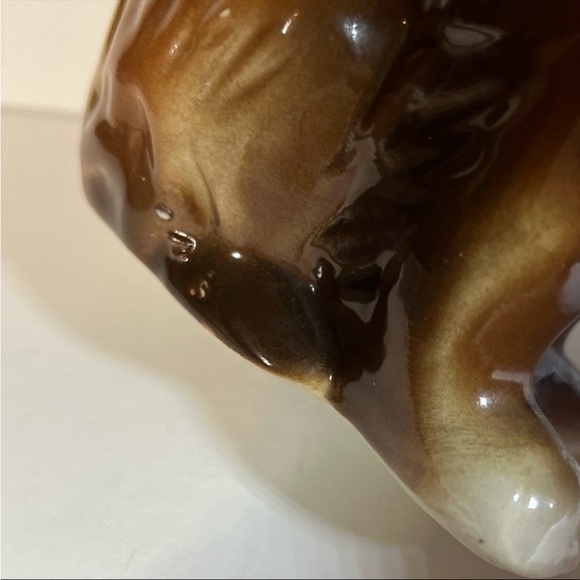 Vintage Brazil Sitting Collie Lassie MCS 1960s Statue Brown Tan - Picture 5 of 9
